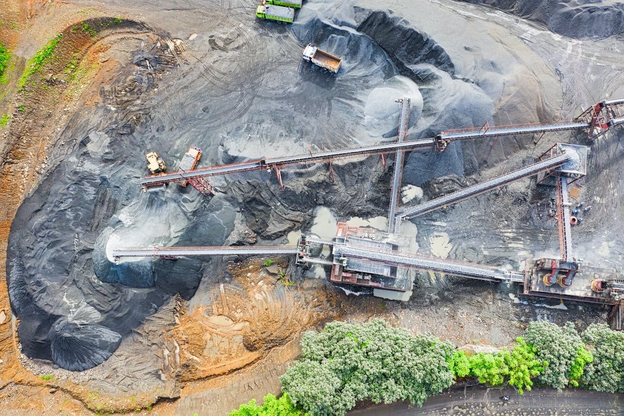 Aerial view of mine